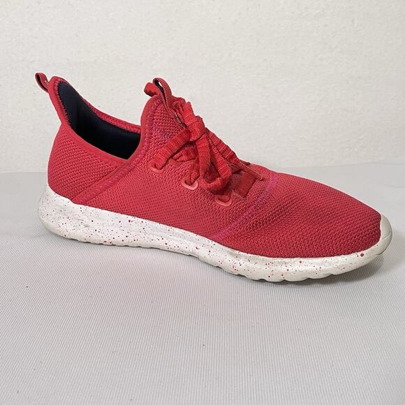 Adidas Cloudfoam Pure Running Shoes Women's 7.5 Red Low Top Gym Trainers Sneaker - Picture 3 of 10